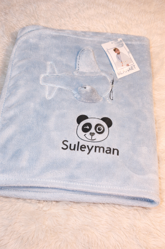 Plaid bébé personnalisé – Motif panda