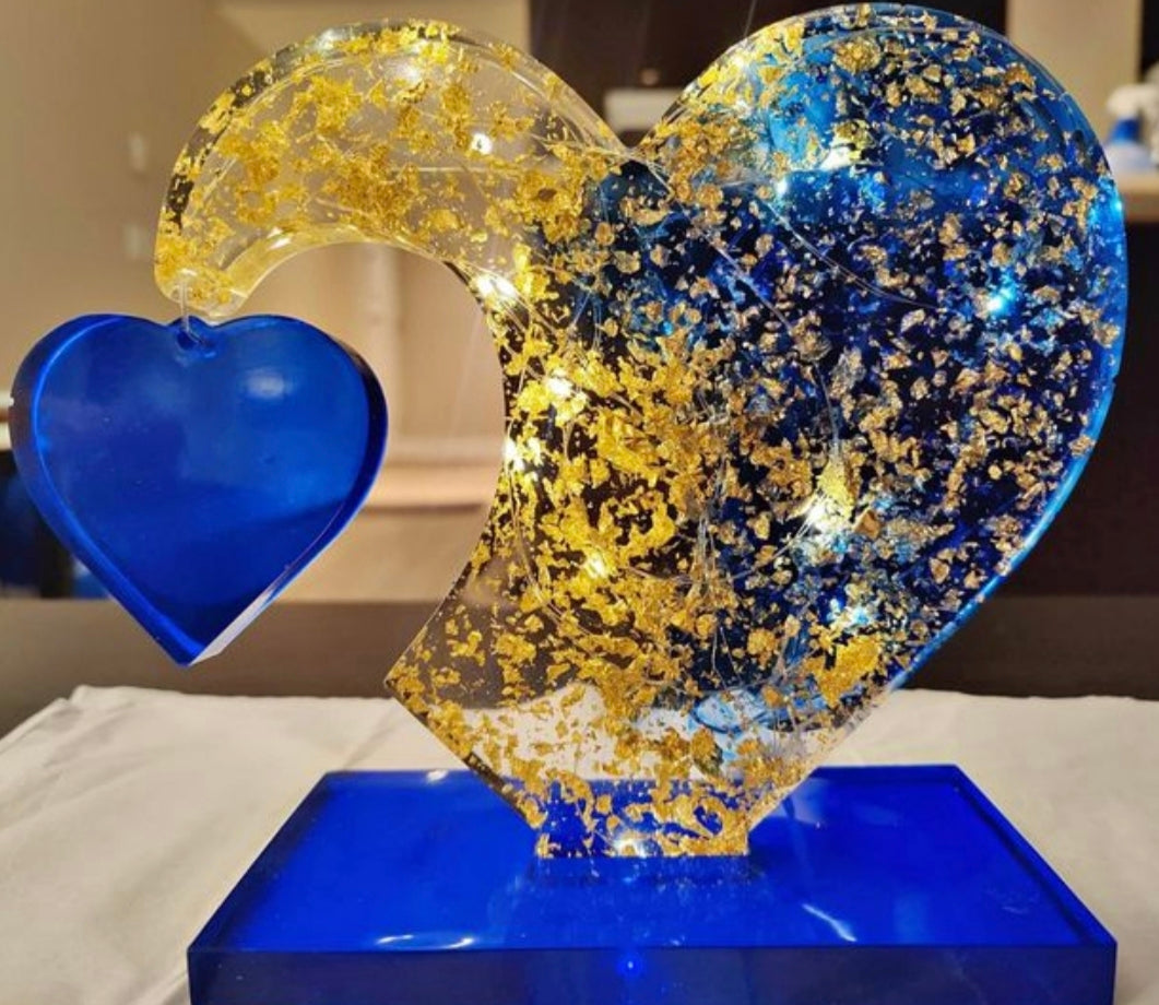 Coeur couleur pailette