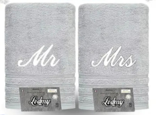 2 grandes serviettes personnalisé